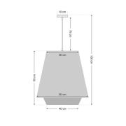 Maco Design Sensei doblo hänglampa, gräddvit/grön, Ø 50 cm, textil