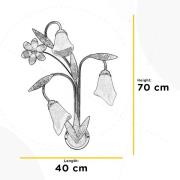 ONLI Alga vägglampa, 3 lampor, järn, glas, Florentine