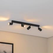 TK Lighting Takspotlight Top, svart, 83 cm, 4 lampor, metall, GU10