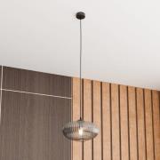 EMIBIG LIGHTING Matsalslampa Coco, Ø 30 cm, svart/rökgrå, glas