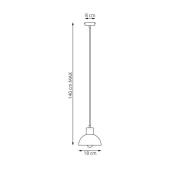 EMIBIG LIGHTING Seco pendellampa, Ø 18 cm, svart, metall/trä