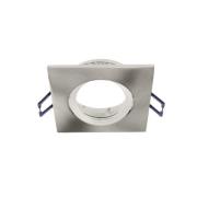 Deko-Light Infälld taklampa Samsola, borstat silver, 9 x 9 cm metall