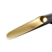 Deko-Light Apodis LED-vägglampa, svart/guld, höjd 80 cm, metall dimbar