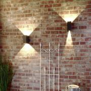 Deko-Light LED-utomhusvägglampa Arcturus, bredd 8 cm, grafit 2 lampor ...
