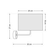 Maco Design Vägglampa Susan, vit/beige/guld