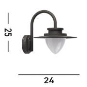 Searchlight LED-utomhusvägglampa Texas, IP54, grafitfärgad, metall