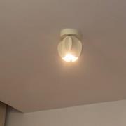 HELAM GAMBIT takspotlight, cremevit, Ø 10 cm, metall, GU10