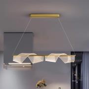 Schuller Valencia Velas LED-hänglampa, lång, guldfärgad, metall, plast