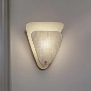 MARKET SET Vägglampa Coquillage, krämfärgad, 33 cm, linne