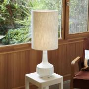 MARKET SET Bordslampa Jimmy, vit/beige, höjd 83 cm