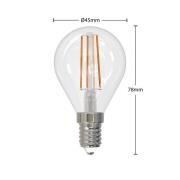 Arcchio LED-filamentlampa E14 4W 2700K droppar 5-pack