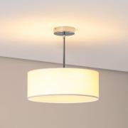 Argon Taklampa Oja, vit/krom, textil, Ø 40 cm