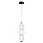 Viokef LED-pendellampa Shiny, Ø 16 cm, klar/vit, glas
