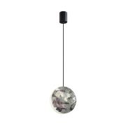 Viokef LED-hänglampa Anais, grön, Ø 17,5 cm, konststen