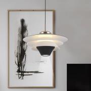 Viokef LED-pendellampa Manley, svart/vit, Ø 22 cm, metall