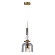 Viokef Hänglampa Glorial, rökgrå, Ø 20 cm, glas