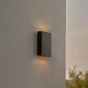 Nordlux LED-utomhusvägglampa Fold Seaside upp/ner, 15 x 21 cm, svart