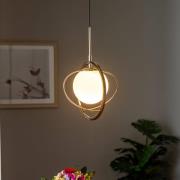 Lucea Hänglampa Cimona, guld/pärlsvart, 1 lampa