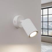 SOLLUX LIGHTING Spotlight till vägg Carbon, vit, utsprång 16 cm, ström...