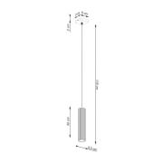 SOLLUX LIGHTING Carbon pendellampa, svart, Ø 6 cm, aluminium