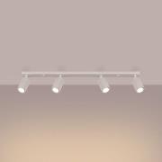 SOLLUX LIGHTING Carbon takspotlight, beige, längd 81 cm, aluminium, 4 ...