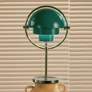 Gubi Akku-bordslampa-Multi-Lite, krom/blågrön, H 30 cm