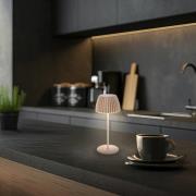 Briloner LED-bordslampa Brilo unplugged Riffle, 20 cm, beige