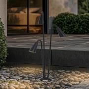 Lindby vägbelysning Sorvete, svart, metall, 3 lampor, 83cm