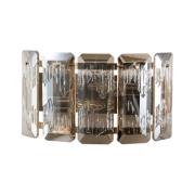 Lucea Vägglampa Orvin mässing antik bredd 33 cm glas/metall 2 lampor