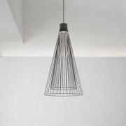 Karman LED-hänglampa Ikonika, svart, Ø 40 cm, metall