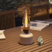 Calex LED-bordslampa med batteri Lavinio, sandfärgad, dimbar