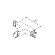 Ivela T-koppling LKM DALI, svart, ledare vänster, 3-fas