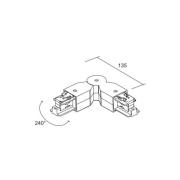 Ivela vinkelkoppling LKM DALI, vit, 3-fas, plast