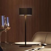 Calex LED-bordslampa Serino, svart, aluminium, 2 700 K