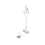 Ivela upphängningssystem SQUARE 48 V, vit, lås, pendel 2 m