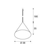SLV hänglampa Magico, Ø 38 cm, svart matt, metall