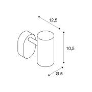 SLV LED-väggspotlight Noblo, 2 700 K, svart, 13 cm metall