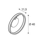 SLV LED-taklampa One, Ø 40 cm, vit, metall, CCT