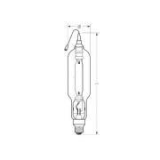 RADIUM metallhalogenidlampa E40 2000W HRI-TS D klar