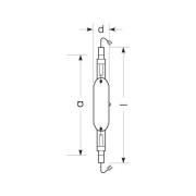 RADIUM metallhalogenidlampa K12s 2150W HRI-TS N/XL klar