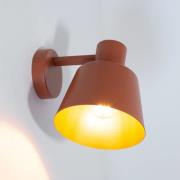 SIGMA Vägglampa Dunka, tegelröd, 1 lampa, stål, höjd 17 cm
