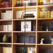 Oluce LED-golvlampa Colombo, brons/krom, metall