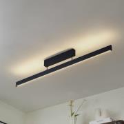 Lucande LED-taklampa Mylosh, svart, CCT, Tuya