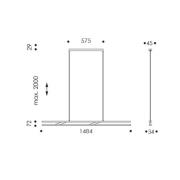 OLIGO LED-hänglampa Linto FIX, vit/vit, metall, 927, dimbar
