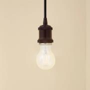 Lindby pendellampa Hattie, svart, Ø 5 cm, metall, E27