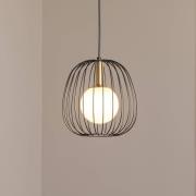 SIGMA Hänglampa Bell S, Ø 24 cm, 1 lampa, svart/guld/vit