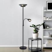 Reality Leuchten Golvlampa Gerry, svart matt, metall, höjd 180 cm