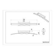 Reality Leuchten LED-taklampa Ginko, svart matt, metall, längd 79 cm