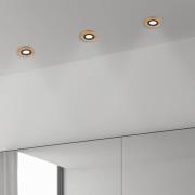 Lamkur Lighting Takinbyggnadslampa Tobby, Ø 10 cm, 3-pack, ek GU10