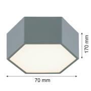 Argon LED-taklampa Libre, salviagrön, stål, 3 000 K